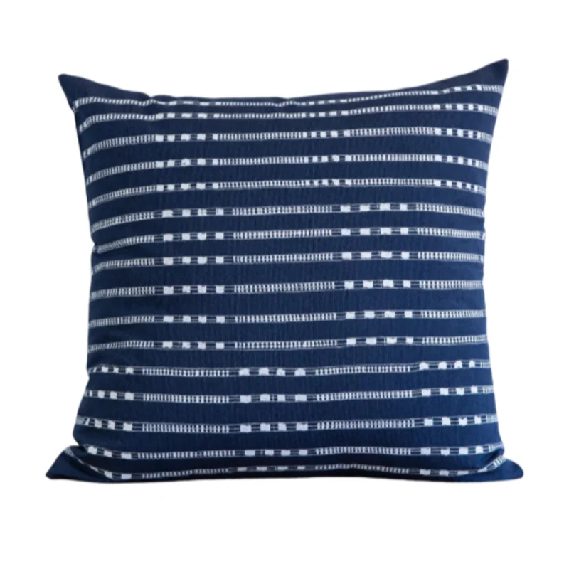 Navy Dark Belmont Indoor/Outdoor Pillow, 22" x 22"