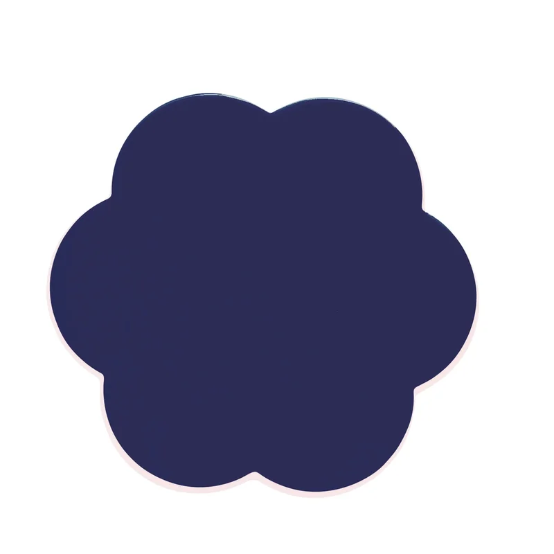 Navy Scallop Coasters, Set of 4