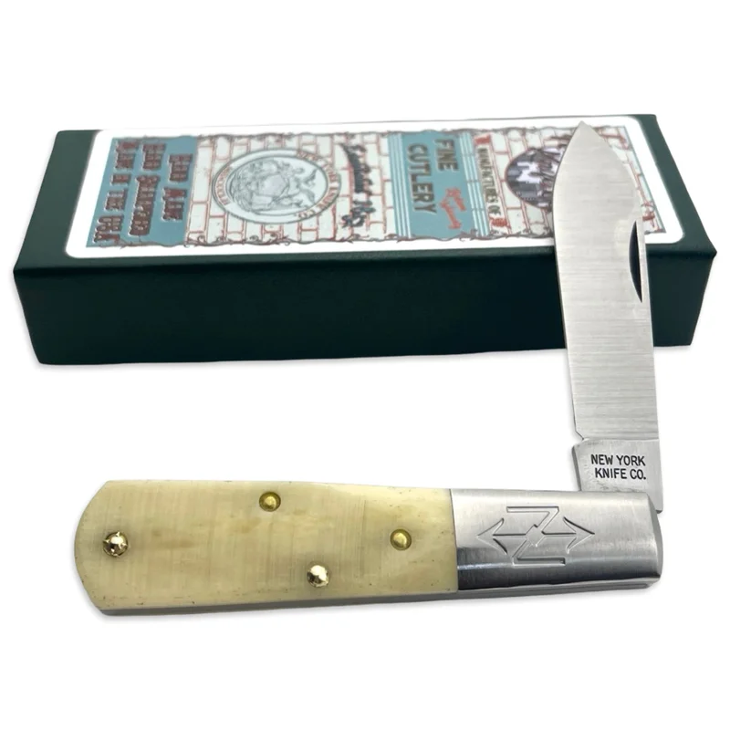 New York Knife Co. Natural Bone Sawcut Barlow