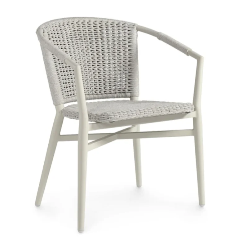Nina Outdoor Stackable Arm Chair, Stone