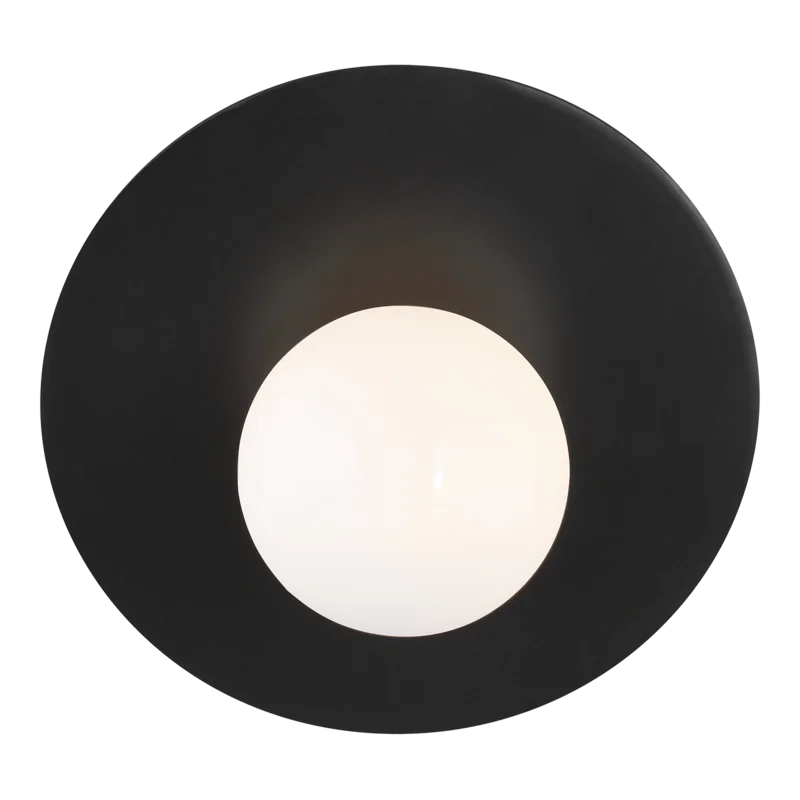 Nodes Large Angled Sconce, Midnight Black, 8"W x 7.6"H
