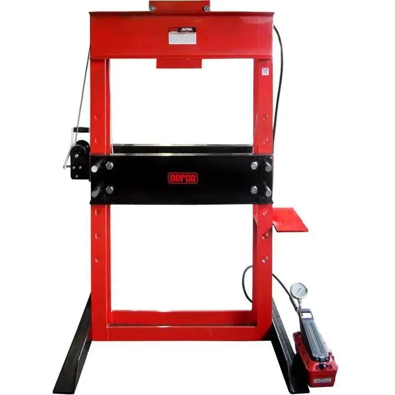 Norco 50 Ton Capacity Air / Hydraulic Pump Operated Shop Press w/ 6 1/4" Stroke