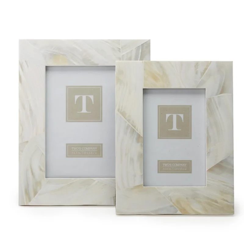 Ocean Sand Mother of Pearl Photo Frame, 2 Sizes, Sold Separately