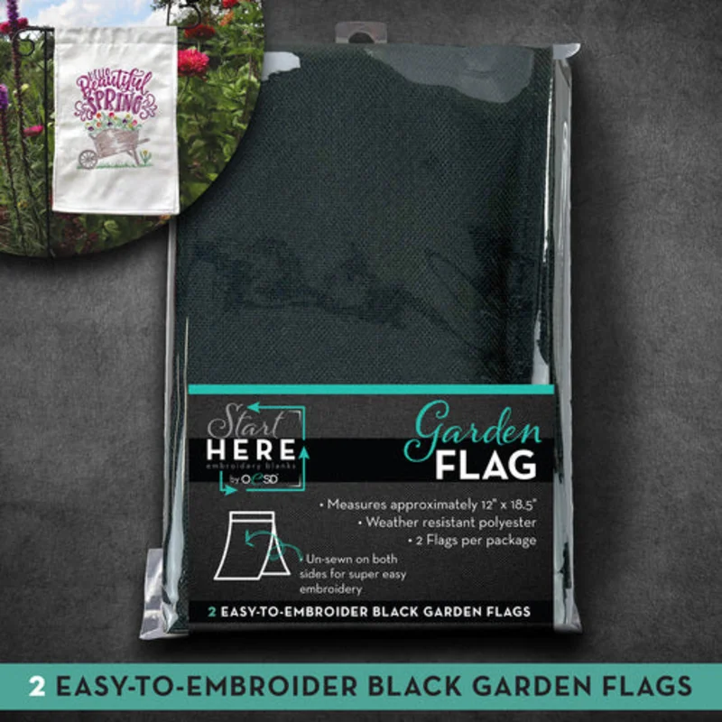 OESD: Garden Flag Blanks (2pk) Black