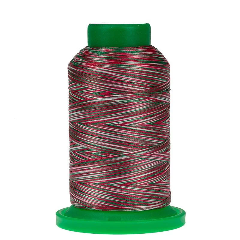 OESD: Isacord 1000m Polyester-Variegated Holly Berry Wreath 9864