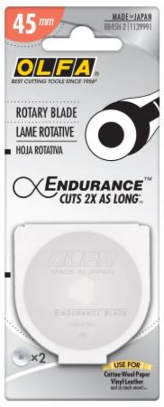 OLFA: Endurance Replacement Rotary Blades-45MM (2 Pack)