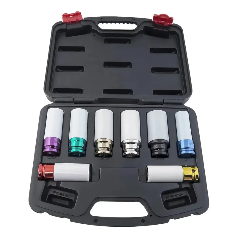 Omega 1/2" Dr. Coated Impact Socket Set, 8 Pcs - 83003