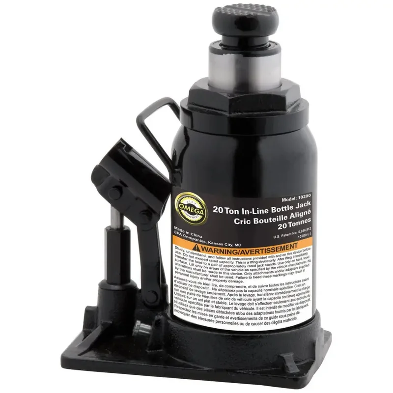 Omega 20 Ton In-Line Hydraulic Bottle Jack, Screw Base (Ea.) - 10200