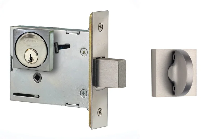Omnia 041MS Modern Mortise Deadbolt Lock Set