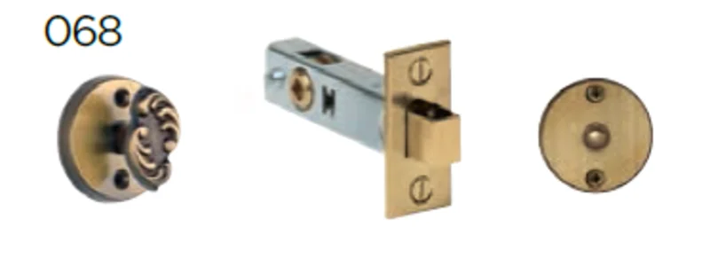 Omnia 068 Solid Brass Privacy Bolt Set