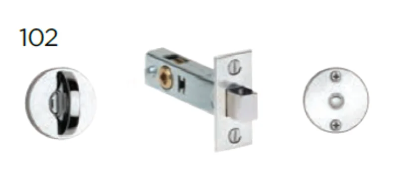 Omnia 102 Solid Brass Privacy Bolt Set