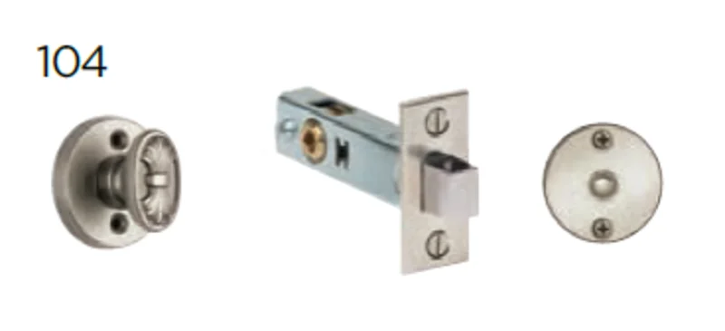Omnia 104 Solid Brass Privacy Bolt Set