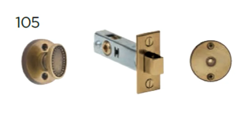 Omnia 105 Solid Brass Privacy Bolt Set