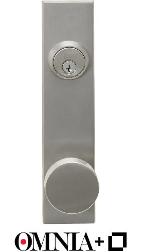 Omnia Modern Keyless Deadbolt Entrance Lever 935 Lockset with Plates powered by Level