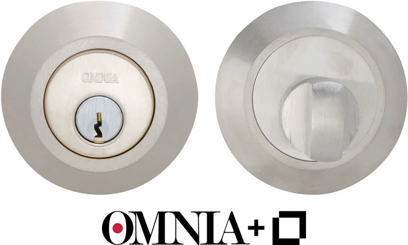 Omnia Modern Stainless Steel Keyless Auxiliary Deadbolt Kit powered by Level