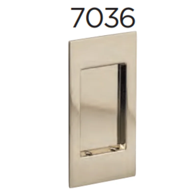 Omnia - Pocket Door Flushcups - 7036 Modern Rectangular Flush Cup