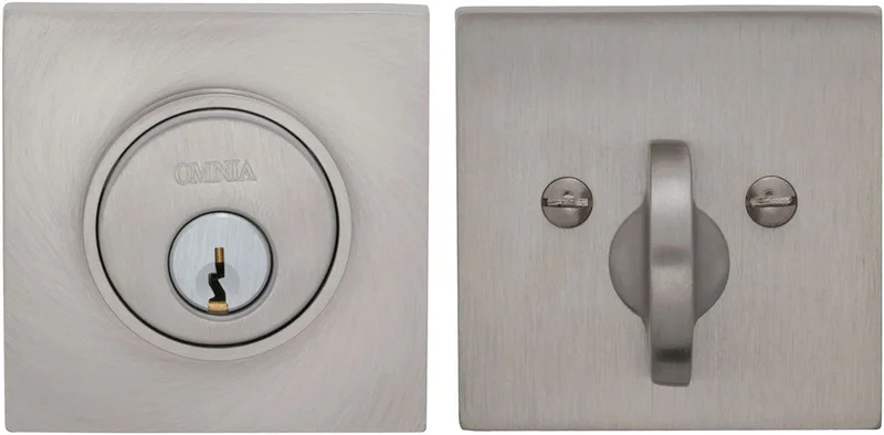 Omnia SQRBD Solid Brass Auxiliary Deadbolt Kit