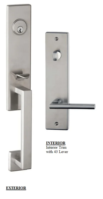Omnia URBAN Stainless Tubular Deadbolt Handleset