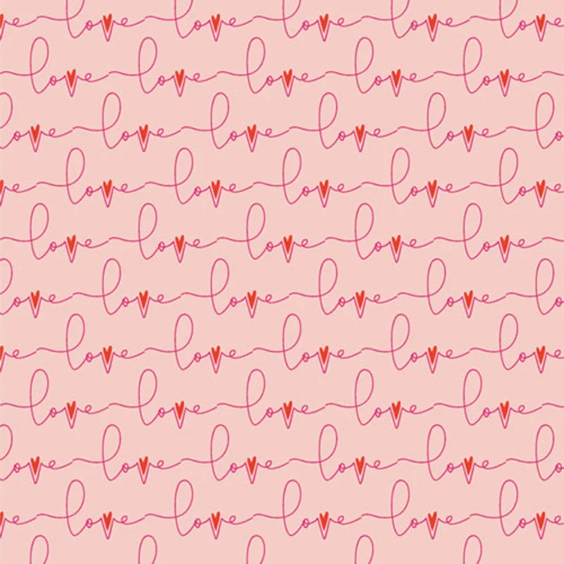 OPEN HEART: Written Love Loud (1/4 Yard)