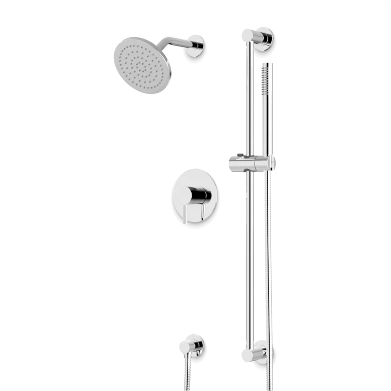 Opera 2-Way Pressure Balance Shower Trim Kit with Hand Shower on Slide Bar with Separate Water Outlet