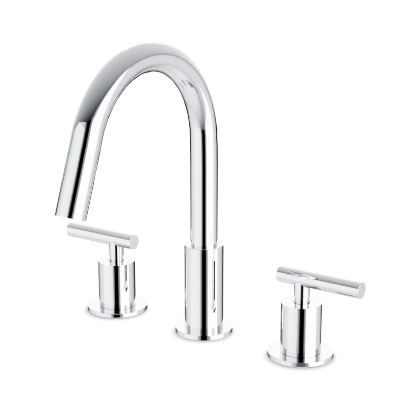 Opera 3-Hole Deck Mount Tub Filler With Lever Handles