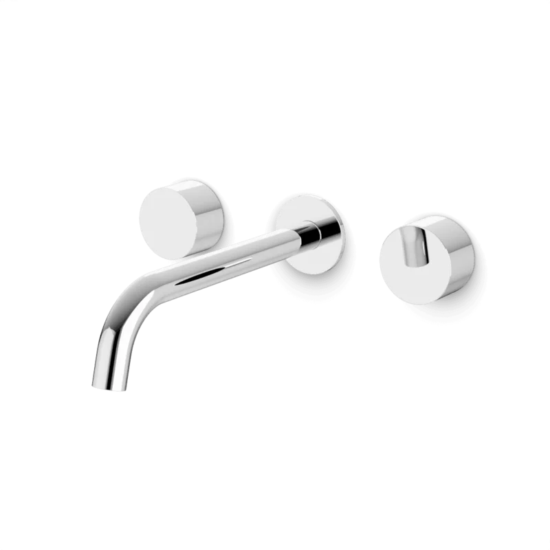 Opera 3-Hole Wall Mount Tub Filler with Disc Handles
