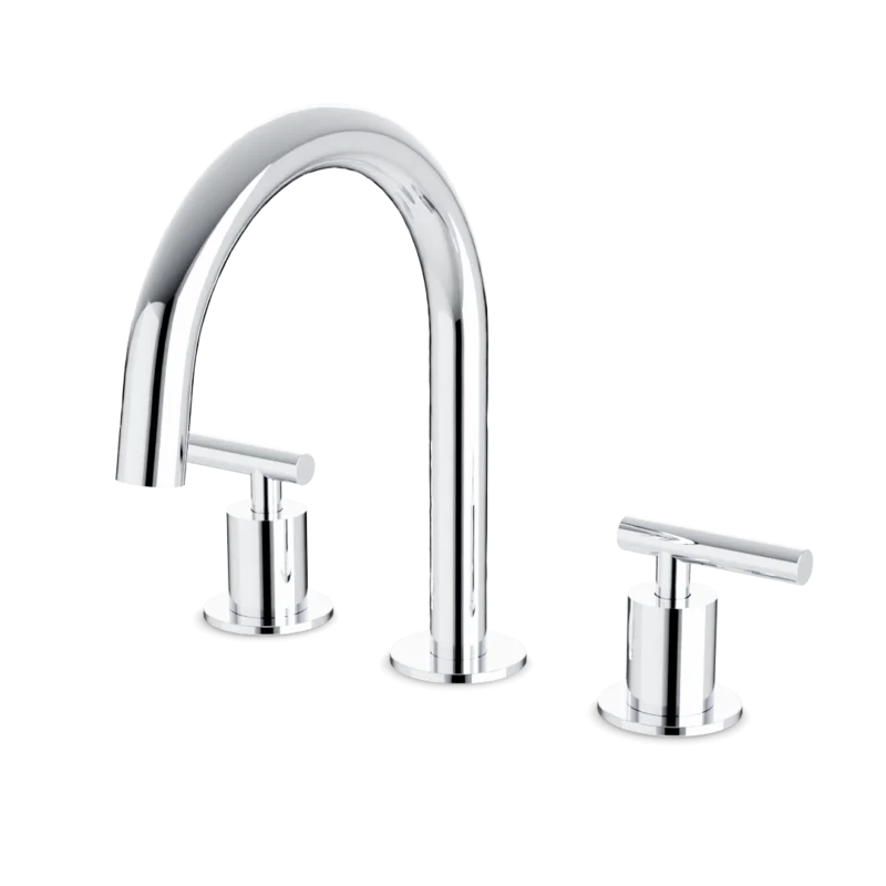 Opera 8" Widespread Bathroom Faucet With Arc Spout & Lever Handles