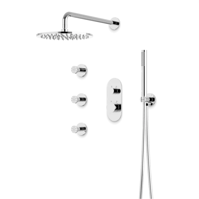 Opera Thermostatic Shower Trim Kit with Hand Shower, Body Jets
