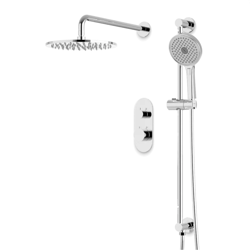 Opera Thermostatic Shower Trim Kit with Hand Shower on Slide Bar