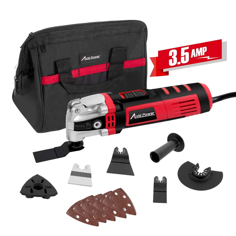 Oscillating Tool, 3.5-Amp Oscillating Multi Tool with 4.5Oscillation Angle, Variable Speeds and 13pcs Accessories, Avid Power ADMT146