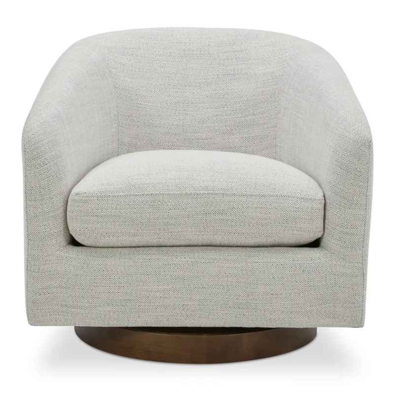 Oscy Swivel Chair, Splashed White