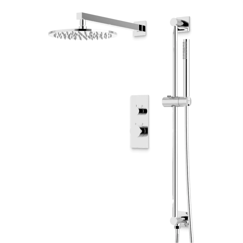 Otella Thermostatic Shower Trim Kit with Hand Shower on Slide Bar