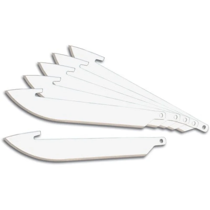 Outdoor Edge 3.5 in. Drop Point Replacement Blade (6pk)