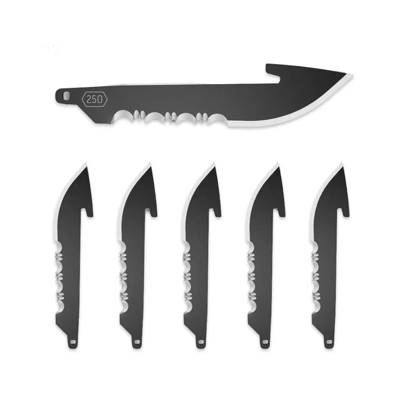 Outdoor Edge Black 2.5" w/ Serrations 6pk