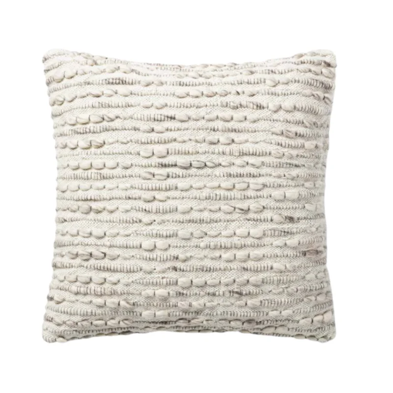 P1155 MH Natural/Multi, 22" x22", Magnolia Home by Joanna Gaines  Loloi