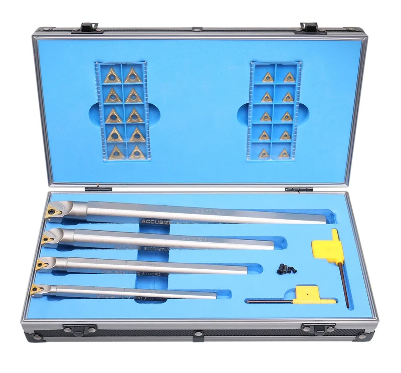 P252-S412, 31 Ps/Set Indexable Boring Bar Set, w/ TCMT inserts, Nickel-Plated
