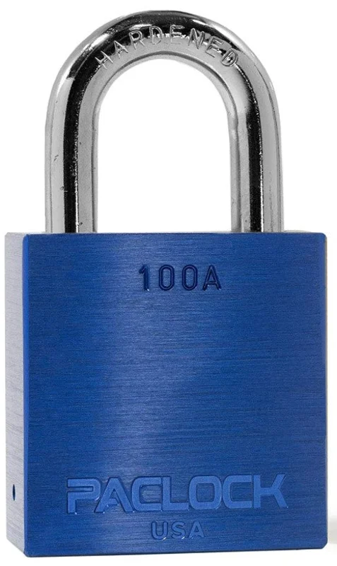 Paclock 100A Aluminum Padlock 1-3/16" Tall Hardened Steel Shackle