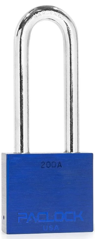 Paclock 200A Aluminum Padlock 3" Tall Hardened Steel Shackle