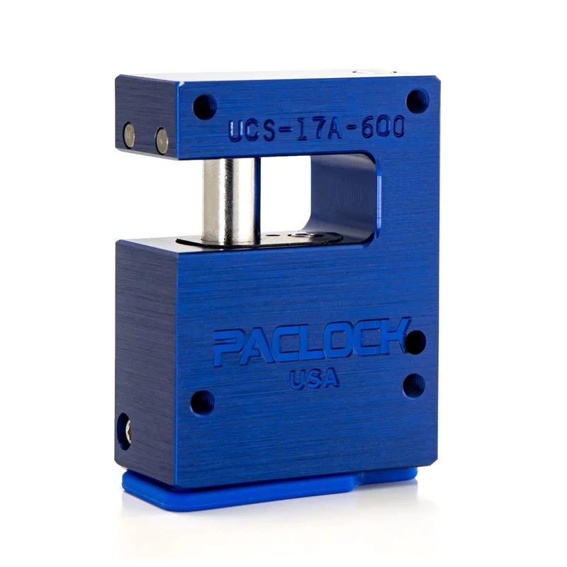 PACLOCK UCS-17A-600 Hidden-Shackle Aluminum Block-Lock Blue
