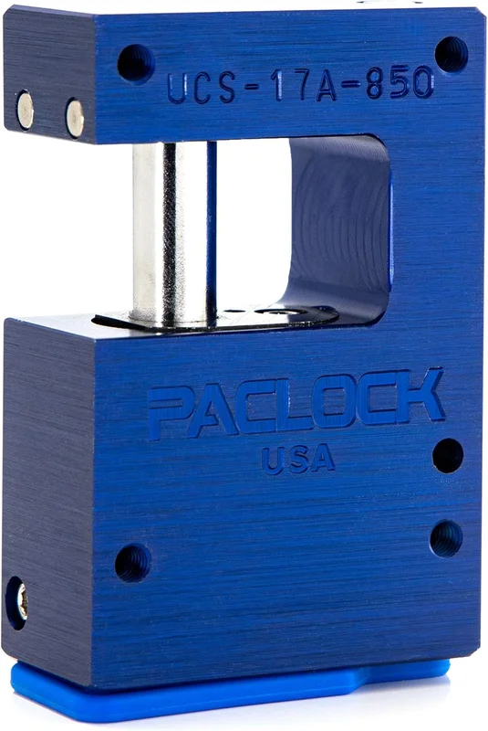 PACLOCK UCS-17A-850 Hidden-Shackle Aluminum Block-Lock-Style Lock Blue