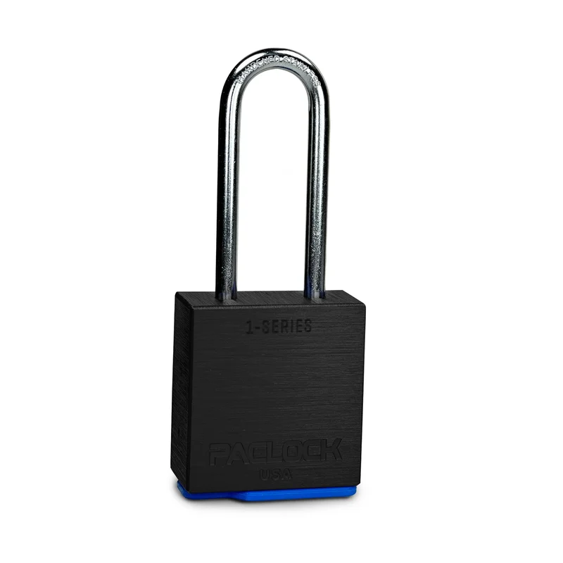 PACLOCK UCS-1A-25 Padlock 2-1/2" Tall Stainless Steel Shackle Black