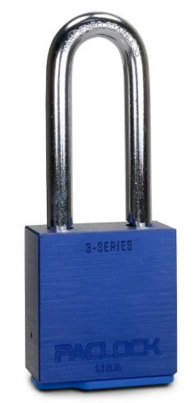 PACLOCK UCS-3A-BLU-25 Padlock 2-1/2" Tall Hardened Stainless Steel Shackle