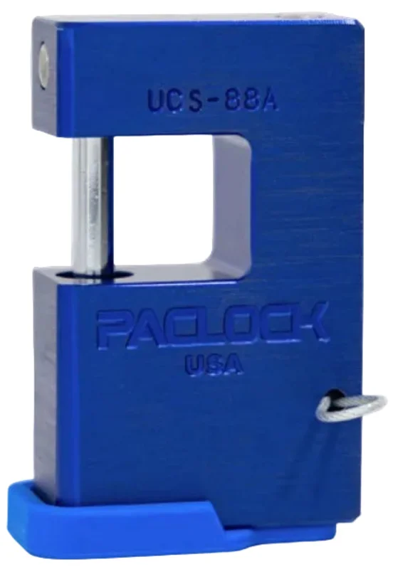 PACLOCK UCS-88A Shrouded Coupler Lock Blue