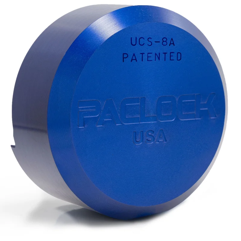Paclock UCS-8A Puck Lock Hidden Shackle Aluminum Stepped back