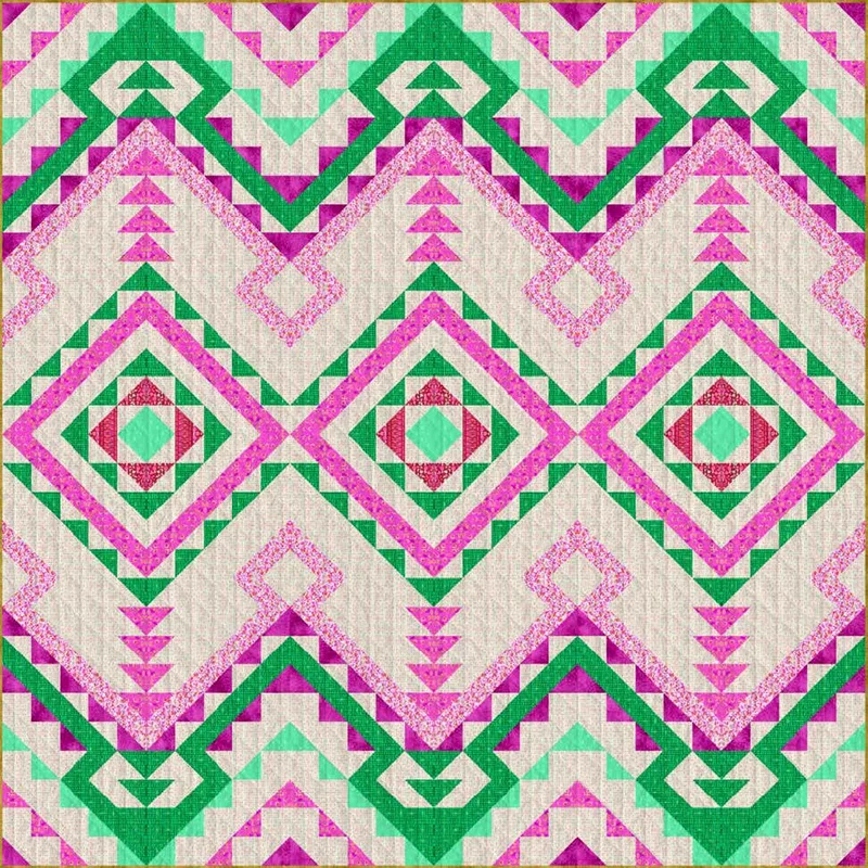 Paisley Mirage featuring PARADISE GARDEN Quilt Kit