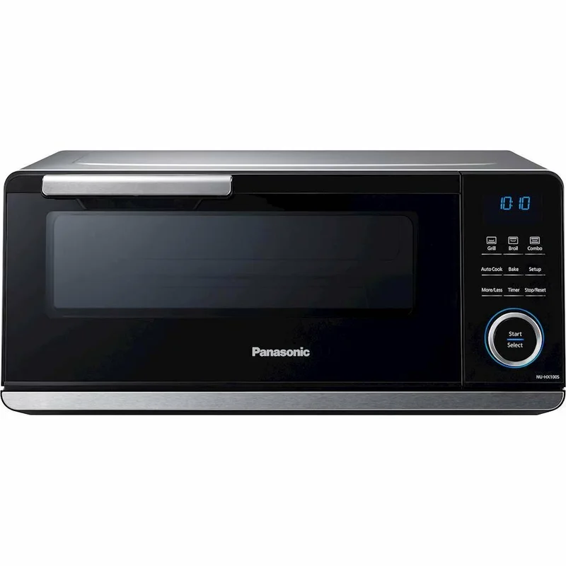 Panasonic - 0.5 cu. Ft  Countertop Microwave in Black Stainless - NUHX100S Black Stainless