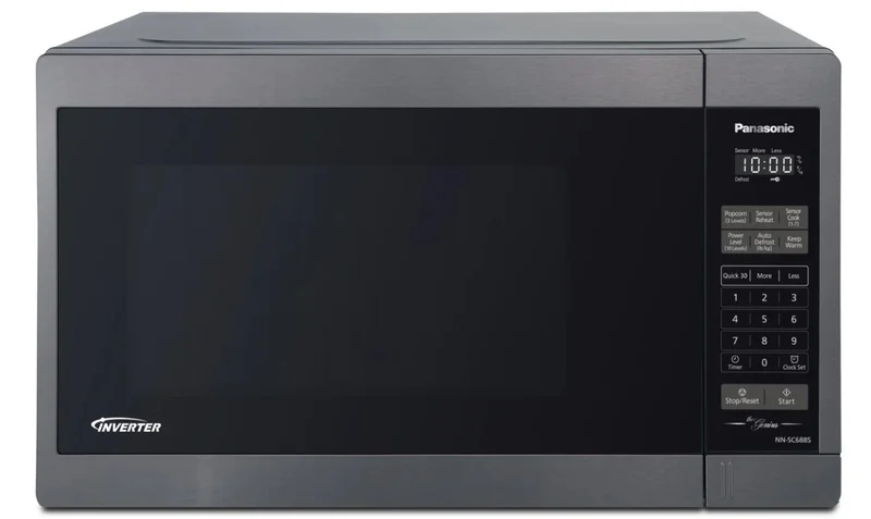 Panasonic - 1.3 cu. Ft Counter top Microwave in Black - NNSC688SC Black