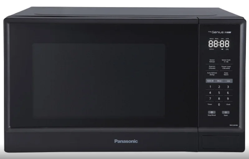 Panasonic - 1.3 cu. Ft Counter top Microwave in Black - NNSU65NB Black