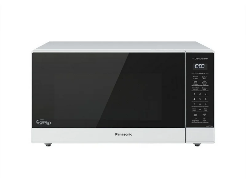 Panasonic - 1.6 cu. Ft Counter top Microwave in White - NNST75LW White