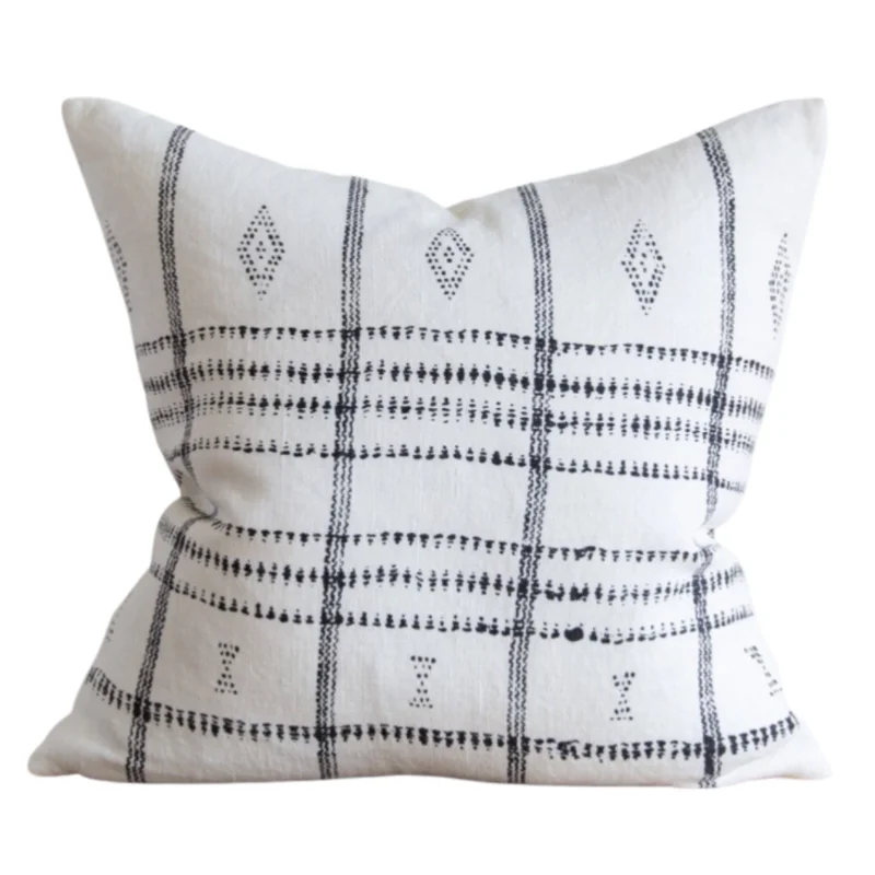 Pari on Charcoal Pillow, 22" x 22"